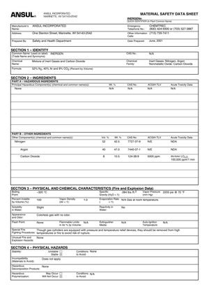 msds inergen ig-541 ansul IG541