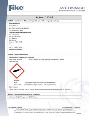 msds proinert ig-55 fike ig55